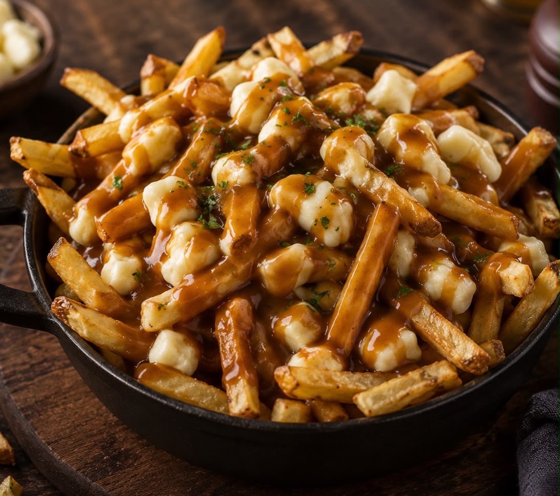 Loaded fries with gravy and cheese curds